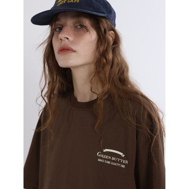 그린버터 Needlework Logo Tee (Brown)