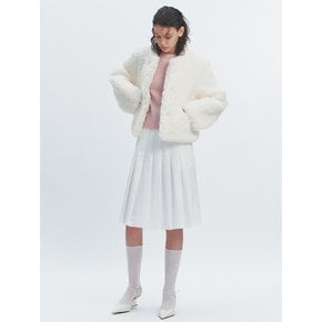 ROZE SHEARING JACKET WHITE