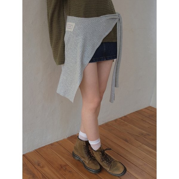 Ribbon Fake Shawl_Light gray(OC26KN04)