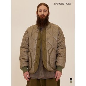 CB QUILTING OVERFIT JACKET (KHAKI)