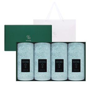 송월타올 1퍼센테이지 블랙라벨 민트솝 항균200g 타올 4P 선물세트