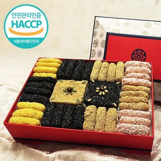 웰굿 HACCP 강릉 명품 수제전통한과 3단 선물세트 2A(1.8kg)(+선물박스,보자기포장)