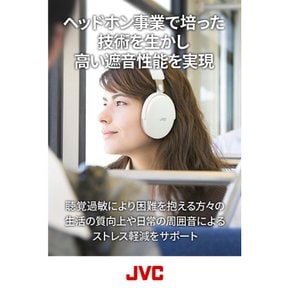 JVC 방음 이어 머프 헤드 밴드식 조정 가능 EP-EM70-W 화이트