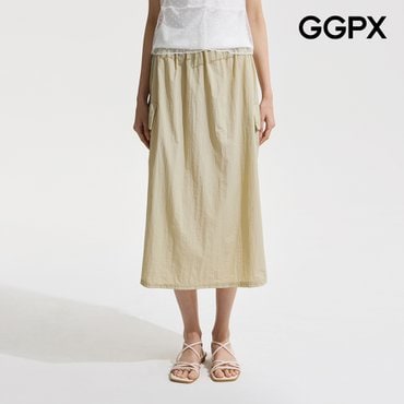 GGPX 바스락 카고 미디 스커트 (GP7SK006F)