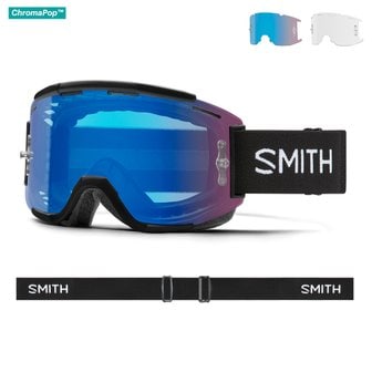 SMITH Squad MTB 스미스 스쿼드 엠티비 산악 자전거 고글 (Black / Chromapop Contrast Rose Flash) 블랙 / 크로마팝 콘트라스트 로즈 플래쉬 렌즈 + 투명 클리어 렌즈