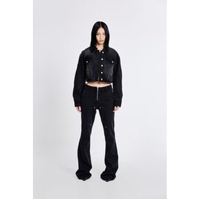 Bootcut Linning Denim pants - Black(woman)