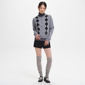 WOMAN 마일드 아가일 크루넥 가디건 [GREY] / GF3LKC514