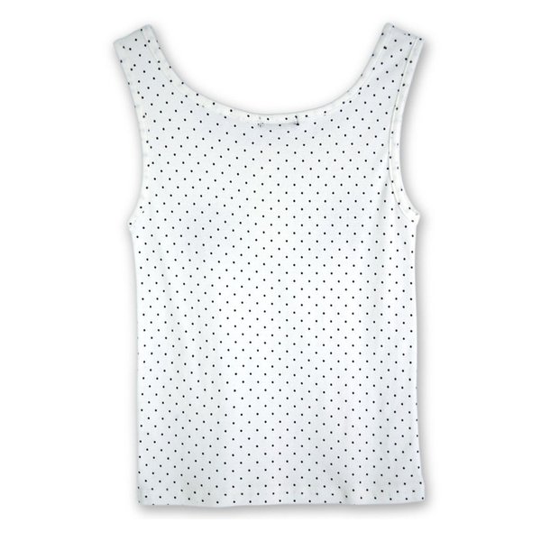 Front Logo Button Dot Tank-Top_Ivory