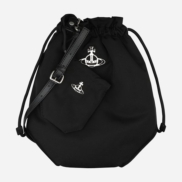 [시흥점] [비비안 웨스트우드]5F 57010001U W001Y N401 로고 나일론 버킷백 블랙