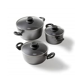 독일 스톤라인 냄비세트 789235 STONELINE cookware set 6 pieces with g라스s lids sui테이블 f