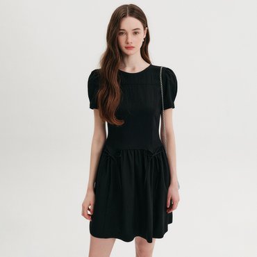 룩캐스트 로지 셔링 미니 드레스 / ROSY SHIRRING MINI DRESS_2colors