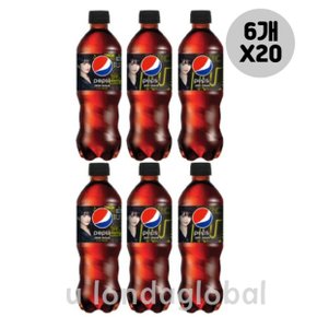 펩시 제로 슈거 콜라 라임 탄산 음료수 500ml 6개 X20