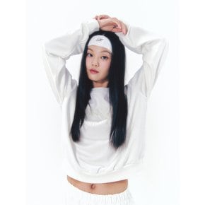 Point Ribbon Sweatshirt White