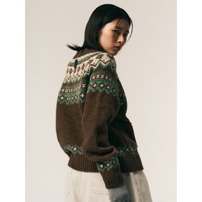 AR_Jacquard knitted cardigan jacket