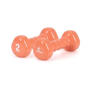 아이워너 PVC 컬러 삼각 아령 1개 2kg 밀키오렌지