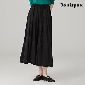 보니스팍스 핀턱 밴딩 와이드핏 여성 치마 바지 (XO1TA013L0)