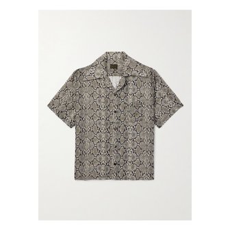 캐피탈 캠프 칼라 스네이크 프린트 우븐 셔츠 그레이 1647597359412094
