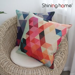 러프 소파 쿠션(솜포함) 45x45 레인보우스칸디 A 2P