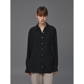 SILKY BASIC SHIRT (BLACK)