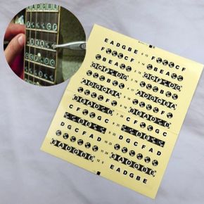 기타 지판 스티커 연습 코드 독학 초보 라벨 통기타 일렉 베이스 트레이닝 연주 훈련 입문 학습 학원 기타