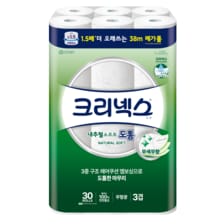  크리넥스 3겹 내추럴소프트도톰 38-30롤