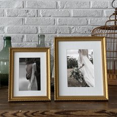 골드 프레임 액자 결혼 웨딩 가족 사진 포토테이블