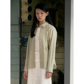 Tuck Detail Regular Fit Shirt  Light Green (KE5260M03L)