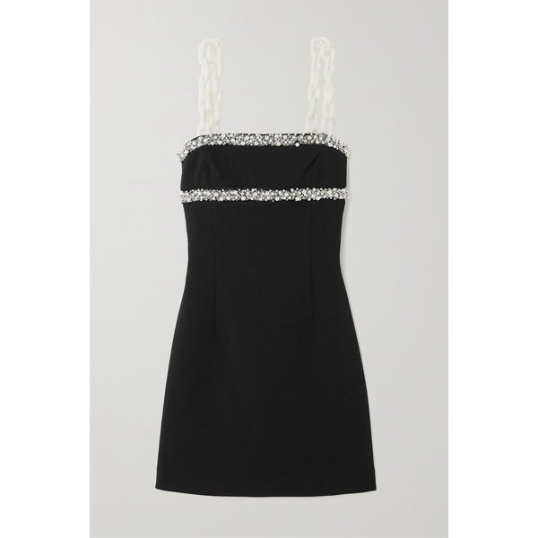 레베카 밸런스 에바 장식 스트레치 캐디 미니 드레스 블랙 1647597322122724