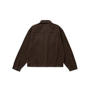 Washed Denim Jacket Brown