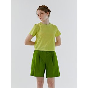 Pigment crop short sleeve top (Light green)