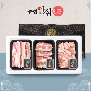 무항생제 선물세트 10호 1.2kg(삼겹살400,목살400,앞다리살(제육용)400)