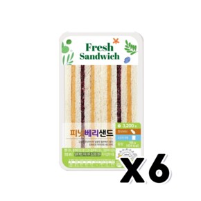 피넛베리샌드 베이커리빵 샌드위치 155g x 6개