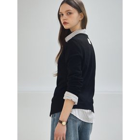 ROUND NECK CARDIGAN_NSCA509 (BLACK)
