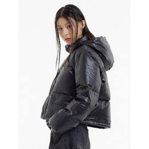 후드 다운 숏 푸퍼 블랙_HOOD DOWN SHORT PUFFER BLACK