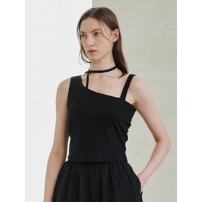 Unbalanced Tie Top - Black