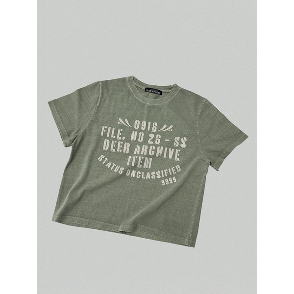 VINTAGE INDEX PIGMENT T-SHIRT (KHAKI)