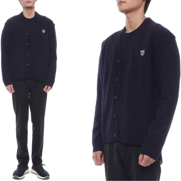 [부산점] 25FW 남성 폭스헤드 울 가디건 (PM00502KT1006 0413 25F)