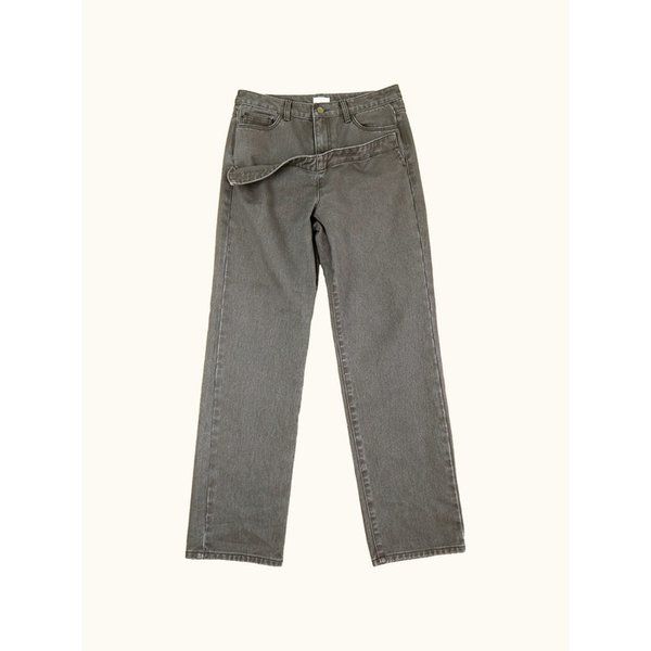 Cut-off Flap Layered Pants