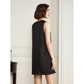 YY_New v-neck sleeveless dress_BLACK