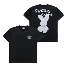 DOODLE FUZZY RABBIT SHORT SLEEVE T-SHIRT BLACK 두들퍼지레빗 블랙 SSAZFR-BLK