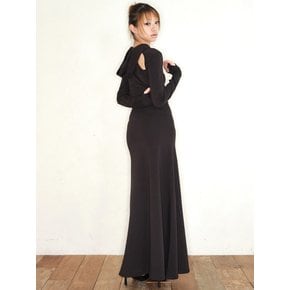 20s Maxi Hoodie Dress Black