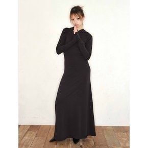 20s Maxi Hoodie Dress Black