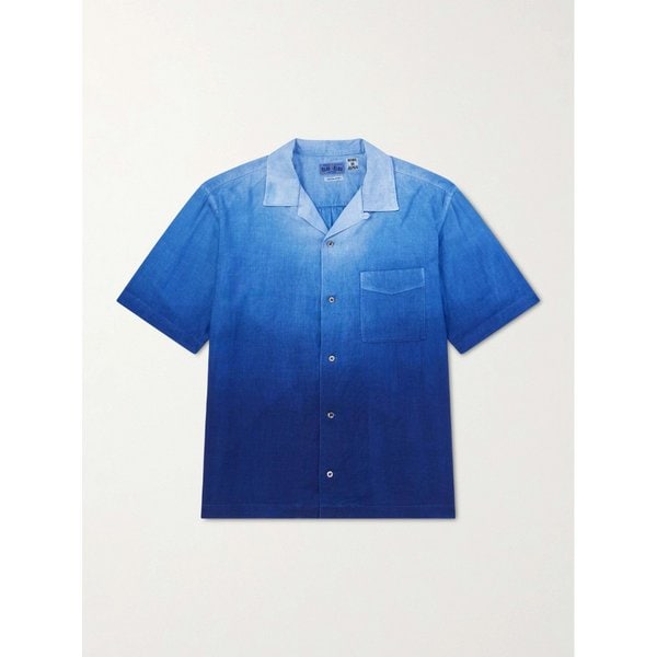 블루블루재팬 캠프 칼라 데그라데 위빙 셔츠 46376663162963381