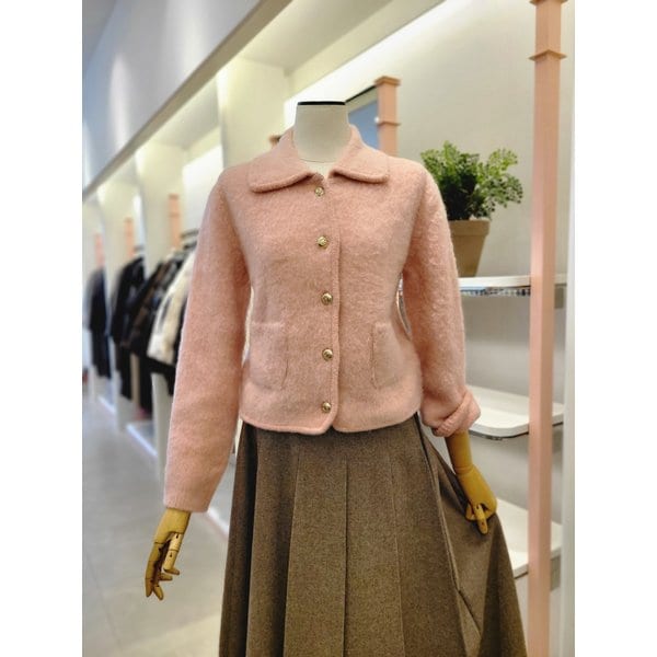[여주점] 여성 모헤어 브러시드 카라 가디건(ITPBKCD100)