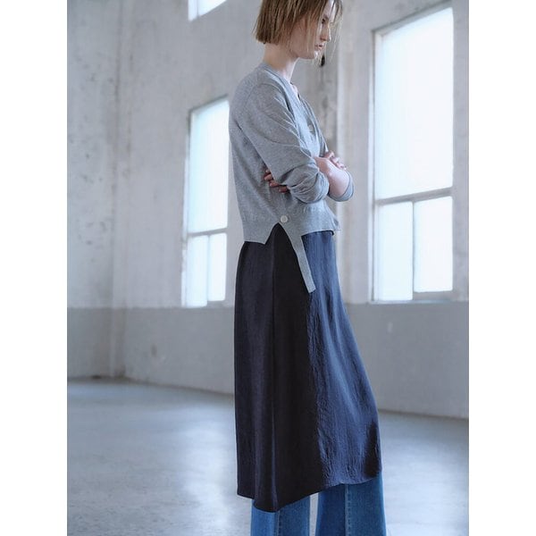 [Fine Cotton] Signature Summer Knit Cardigan  Light Grey (KE635AM012)