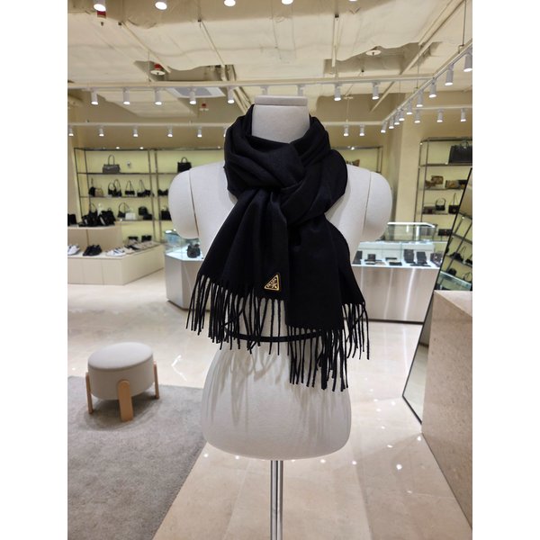 [부산점] [프라다] 공용 로고 실크 캐시미어 머플러 1FS065-2COP-F0632