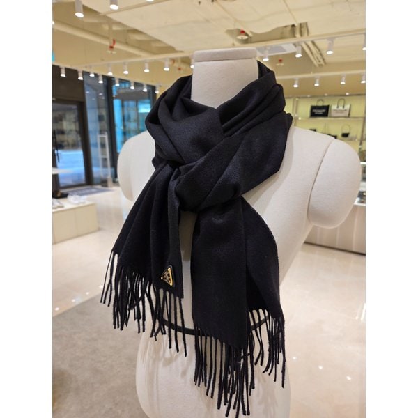 [부산점] [프라다] 공용 로고 실크 캐시미어 머플러 1FS065-2COP-F0632