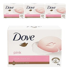 비누 핑크 뷰티바 90g x 4개 촉촉한 순한 향기좋은 저자극 중성 클렌징 거품 세안 세수비누 샴푸바