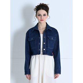 CROP DENIM JACKET NAVY MBCSJK002NV