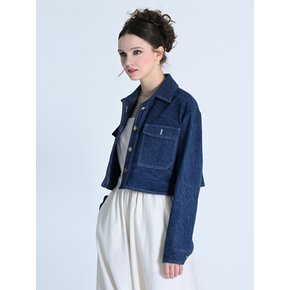 CROP DENIM JACKET NAVY MBCSJK002NV